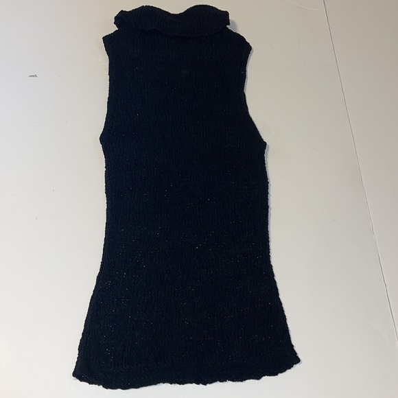 Tristán & Iseut Black Vintage Knit Cowl Neck Sleeveless Top - Women’s Size XS - Picture 4 of 9